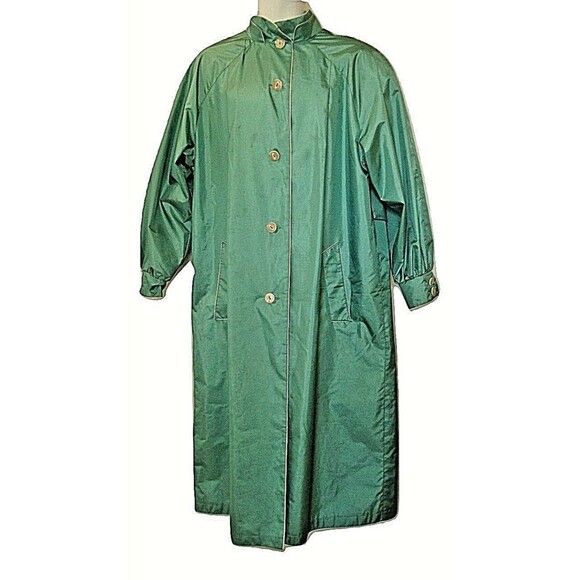 Worthington Trench Coat Vintage Long Lined Belted Rain Womens Size 12 - Picture 5 of 13